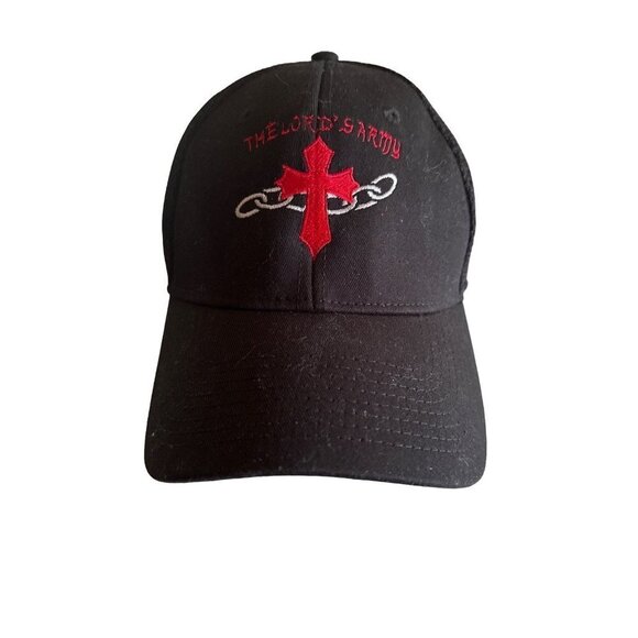 The Lords Army Black Red Cross Unchained Praises Stretch Size Small / Medium - Picture 1 of 7
